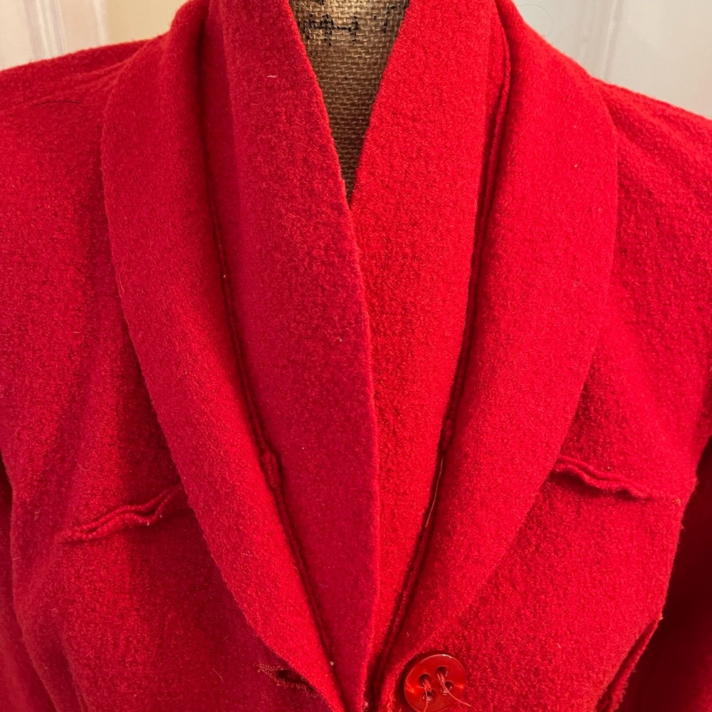 Swiss red wool jacket